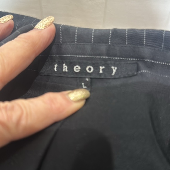 Theory Pinstriped Blazer Size Large - Picture 5 of 12